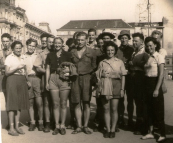 Stafford with Russian friends in Archangel in middle of front row