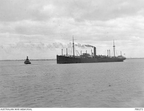 HMAT Boorara - Photo courtesy Australian War Memorial